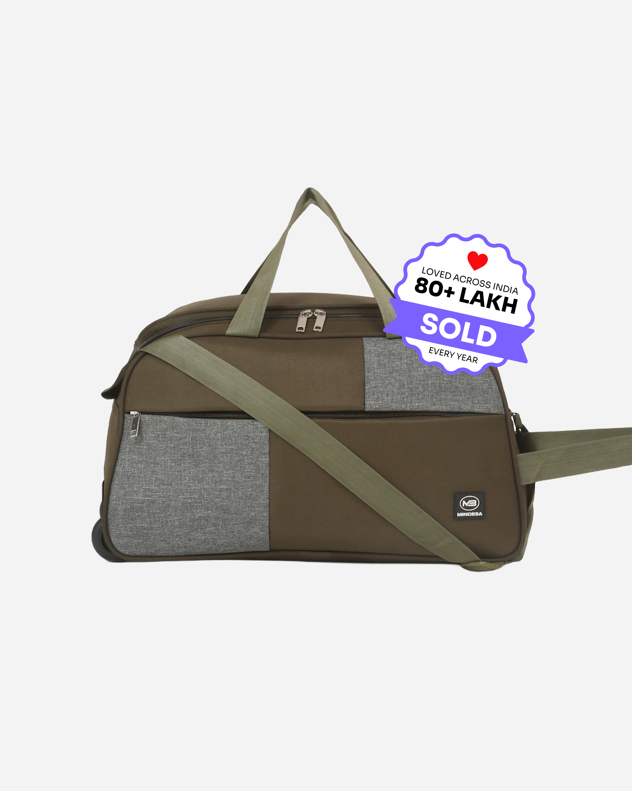MINDESA CURVE DUFFLE WHEELER | Travel Bag | 20-inches | Cabin Size