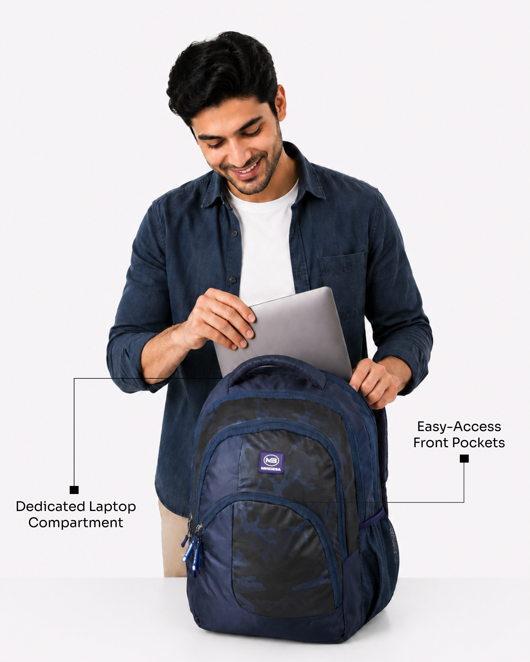 MINDESA CAMOFLAUGE | Laptop Backpack | Men | Water Resistant