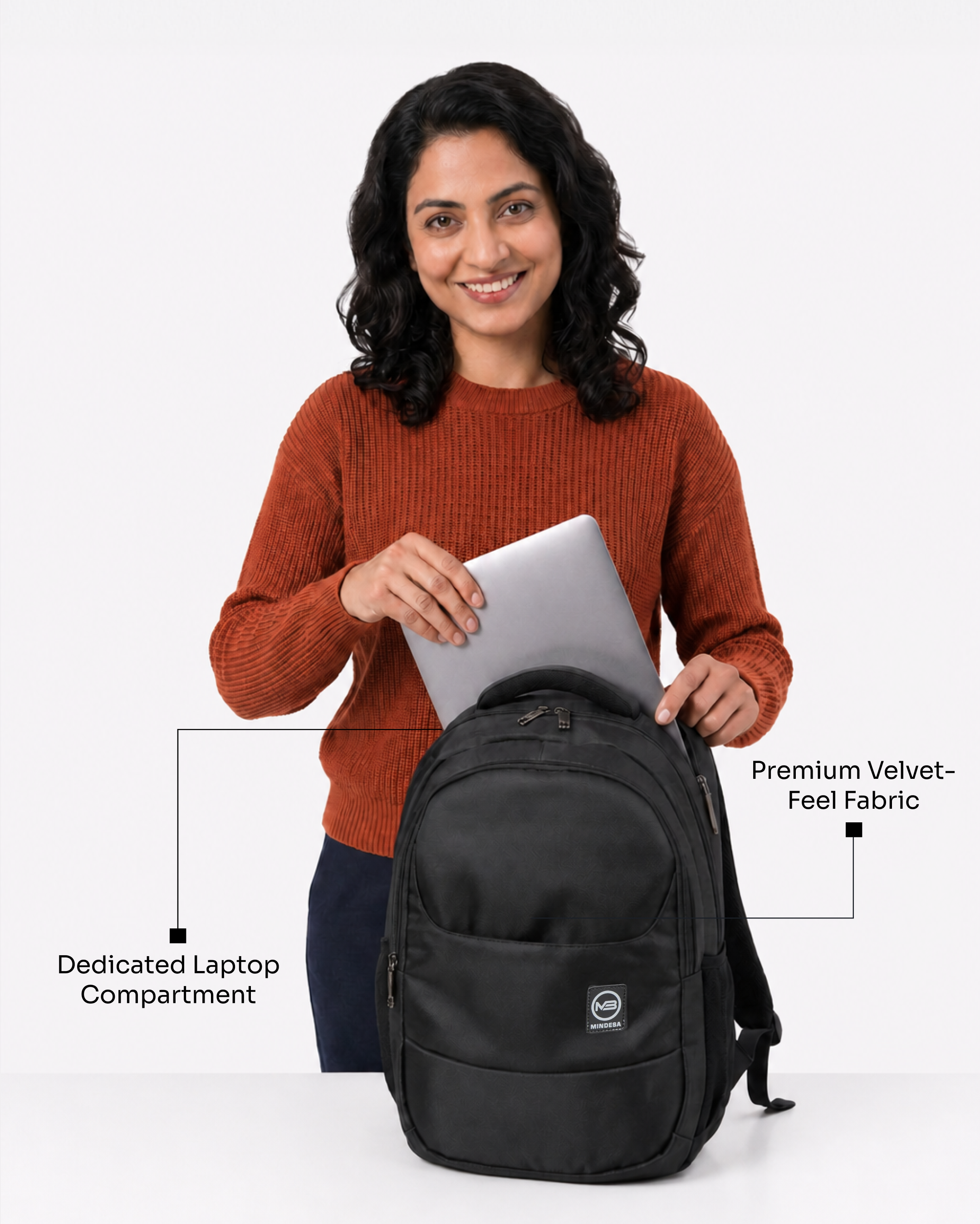 MINDESA EV STAR | Laptop Backpack | Unisex | Water Resistant