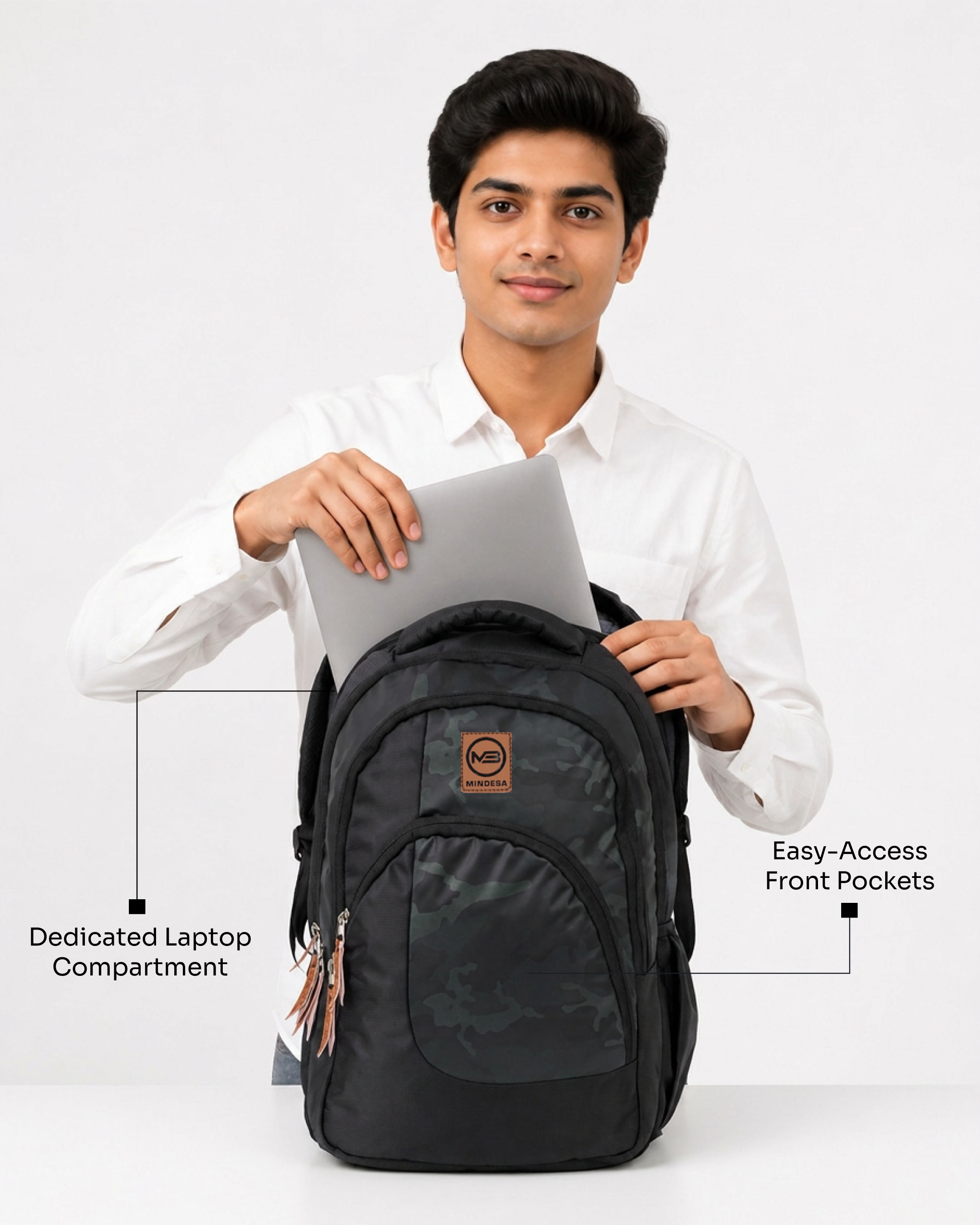 MINDESA CAMOFLAUGE | Laptop Backpack | Men | Water Resistant