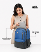 MINDESA BRIGHT | Laptop Backpack for Women | 45 Litre I Teal