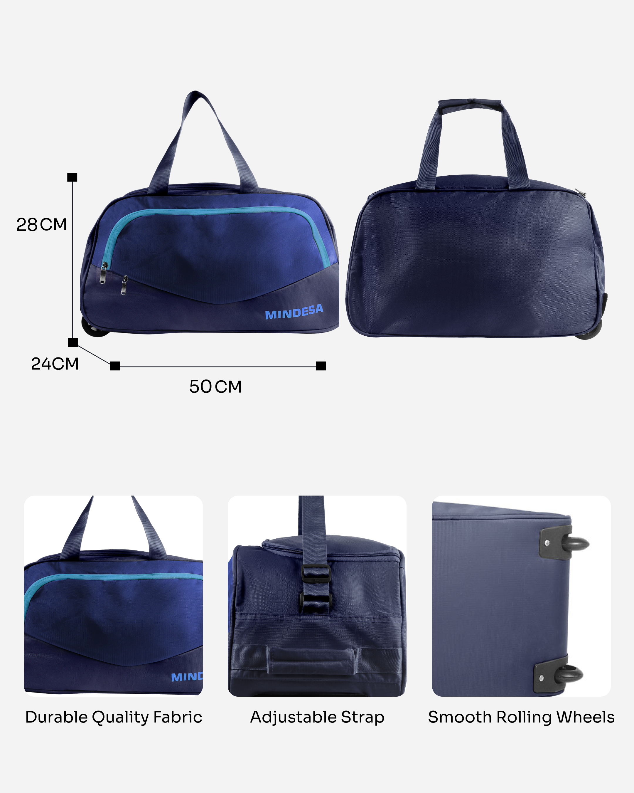 MINDESA ARROW DUFFLE | Wheeled Trolley Bag