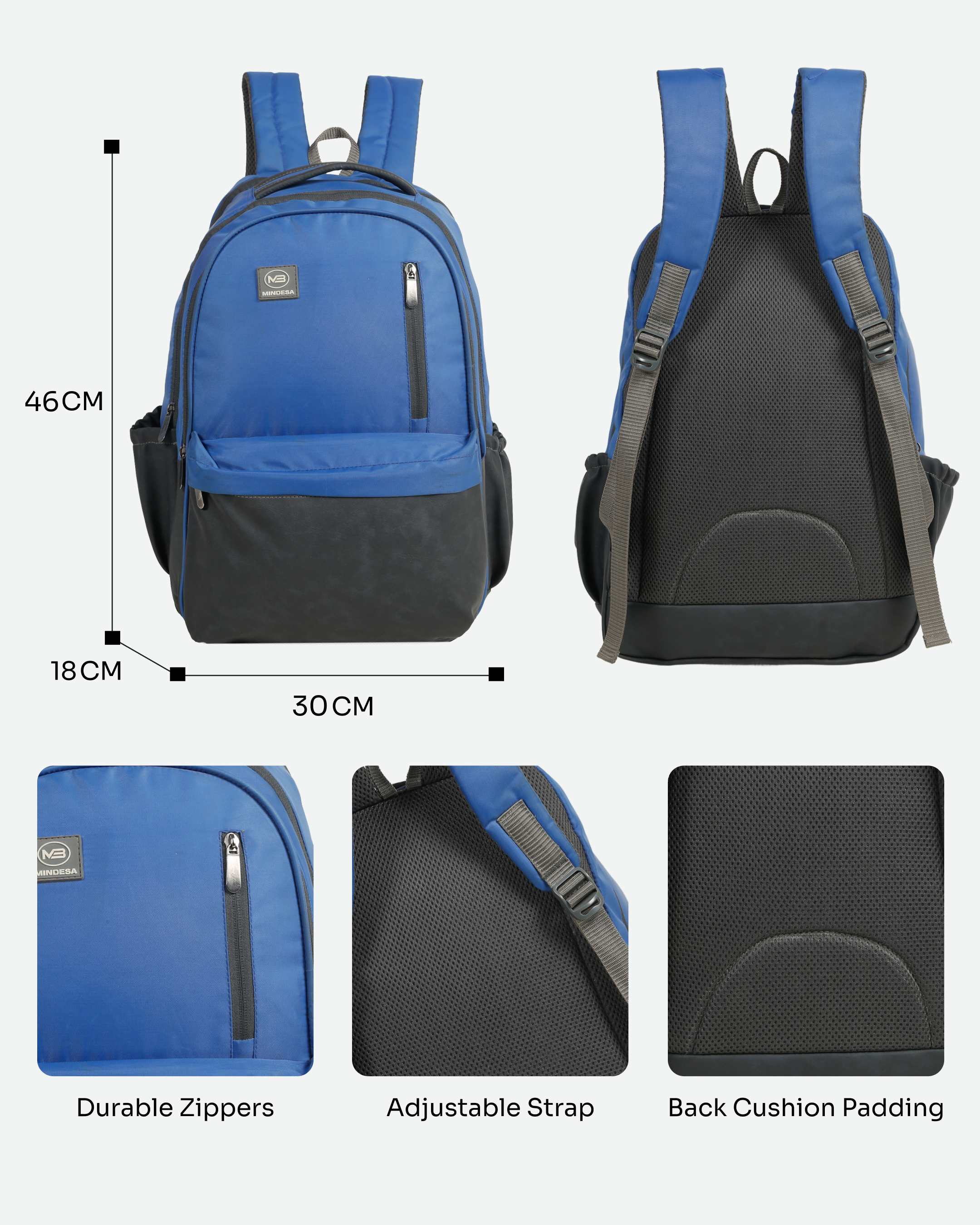 MINDESA BRIGHT | Laptop Backpack for Women | 45 Litre I Teal