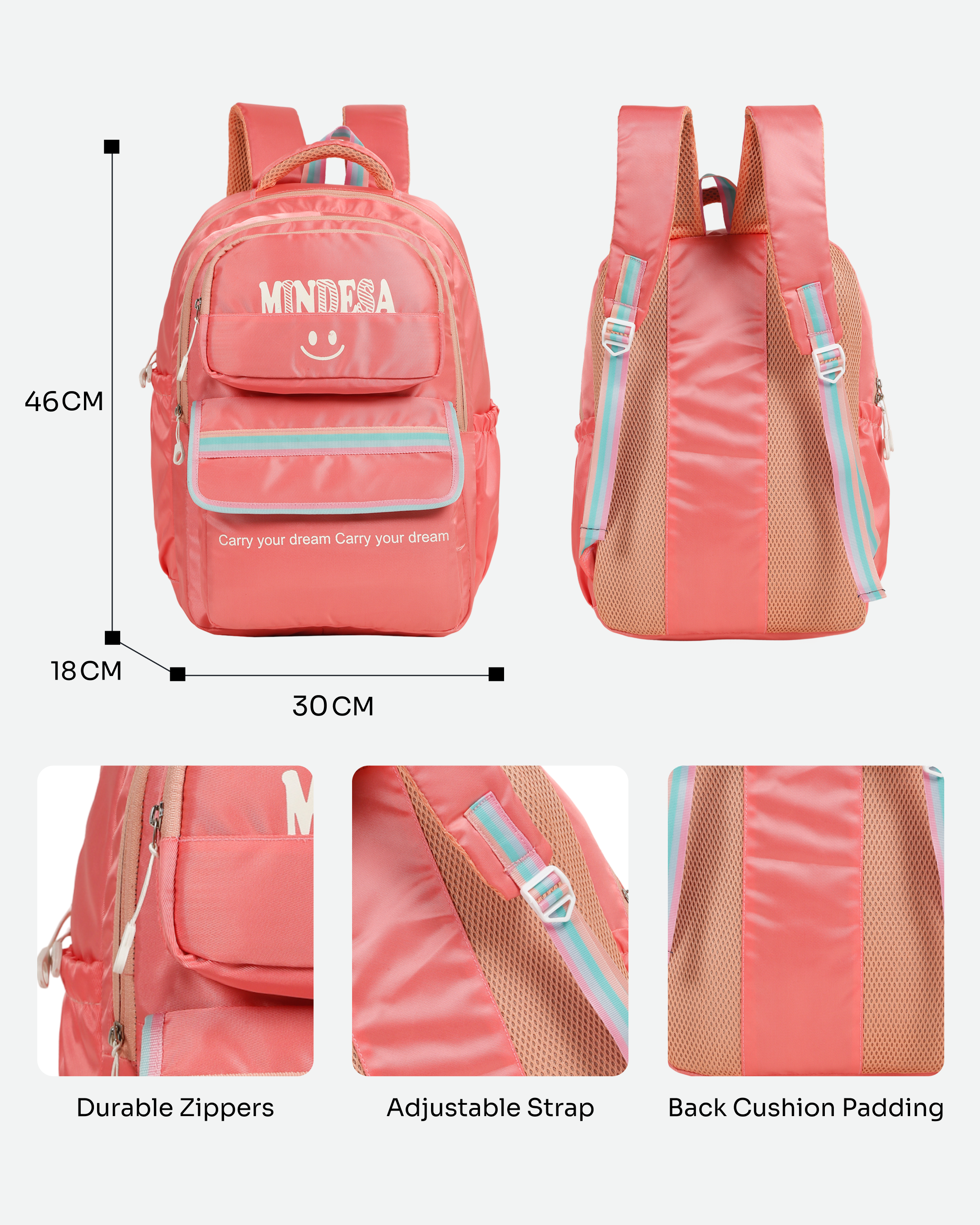 MINDESA SMILE | 40 Litre | Girls & Women | Water Resistant