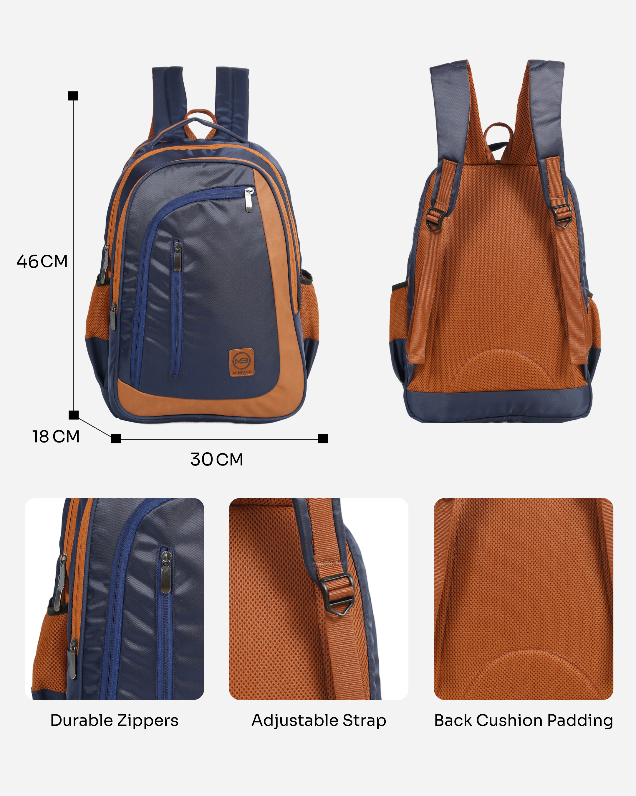 MINDESA SHARP| Laptop Backpack | Unisex | Water Resistant