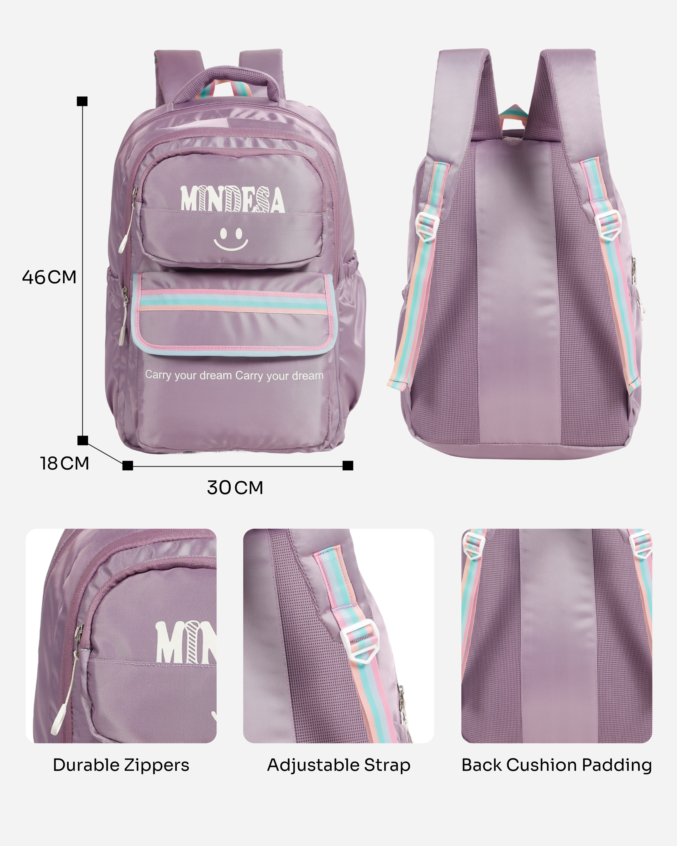 MINDESA SMILE | 40 Litre | Girls & Women | Water Resistant