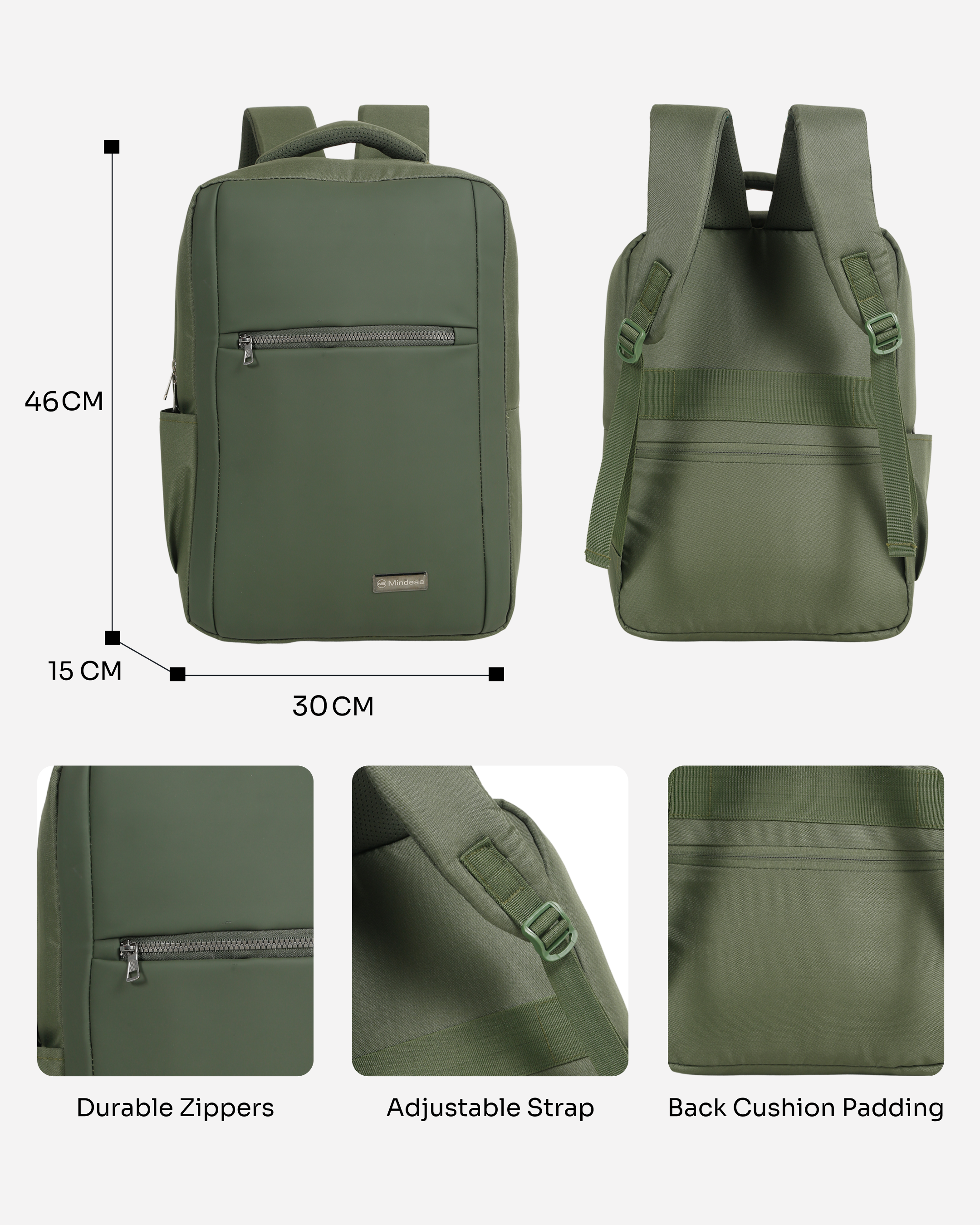 MINDESA BOLD 002 | Laptop Backpack | Unisex | Water Resistant