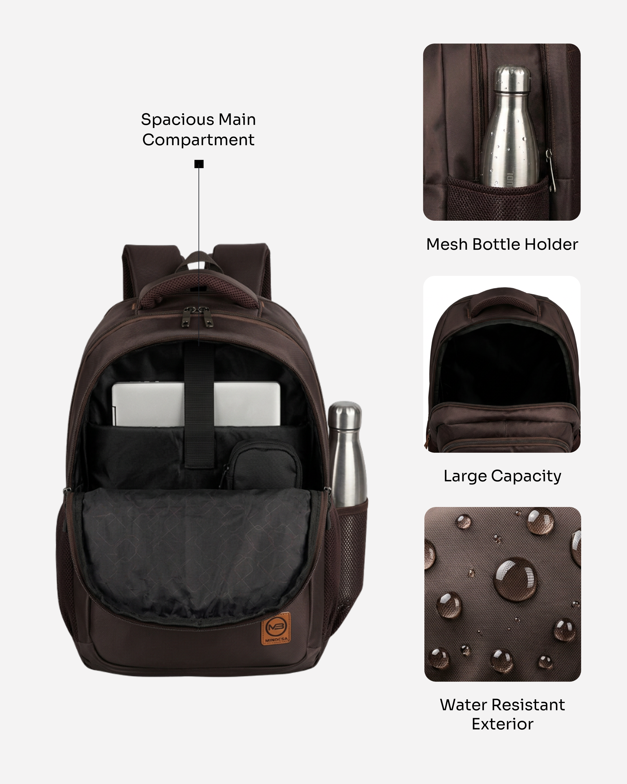 MINDESA EV STAR | Laptop Backpack | Unisex | Water Resistant