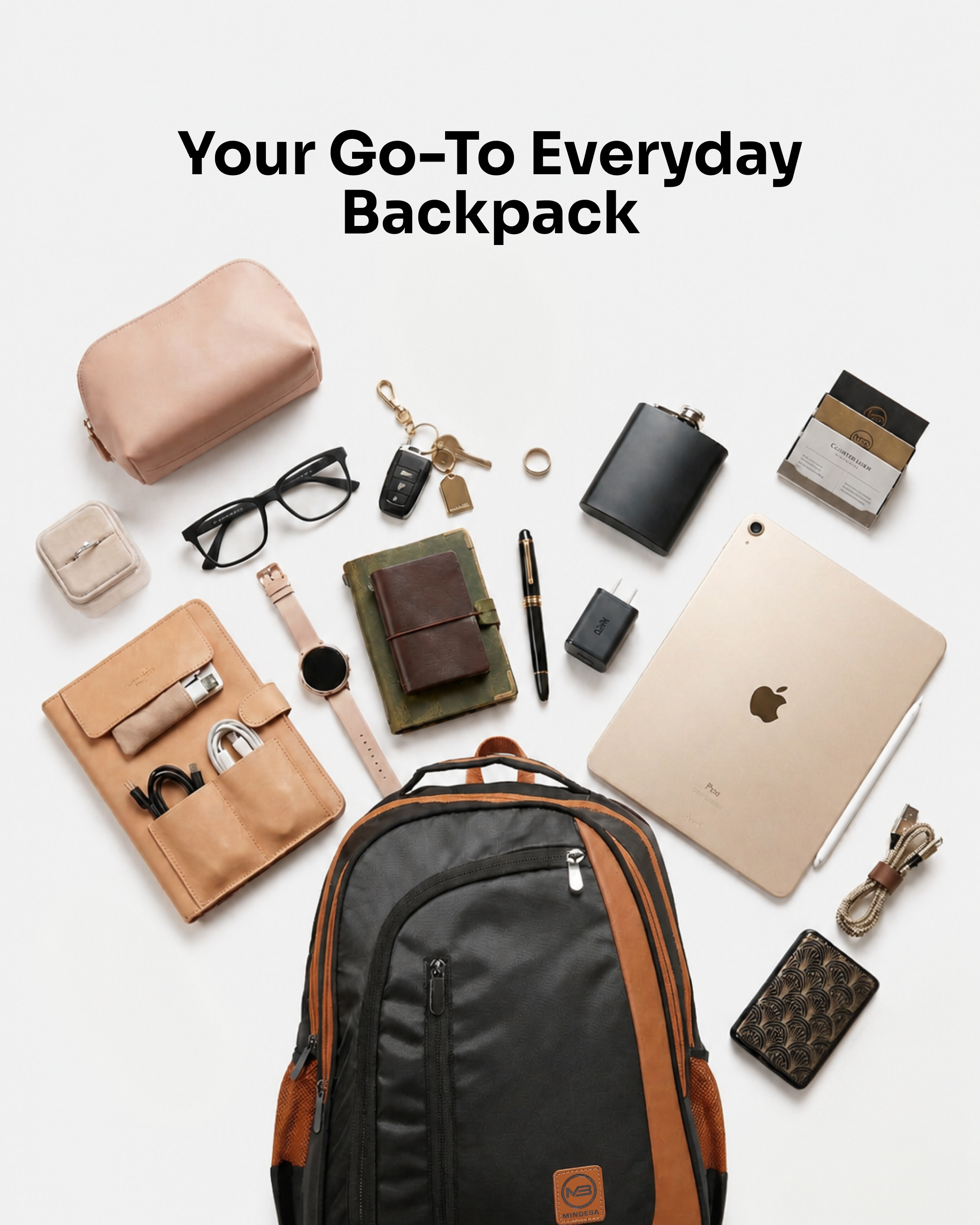 MINDESA SHARP| Laptop Backpack | Unisex | Water Resistant
