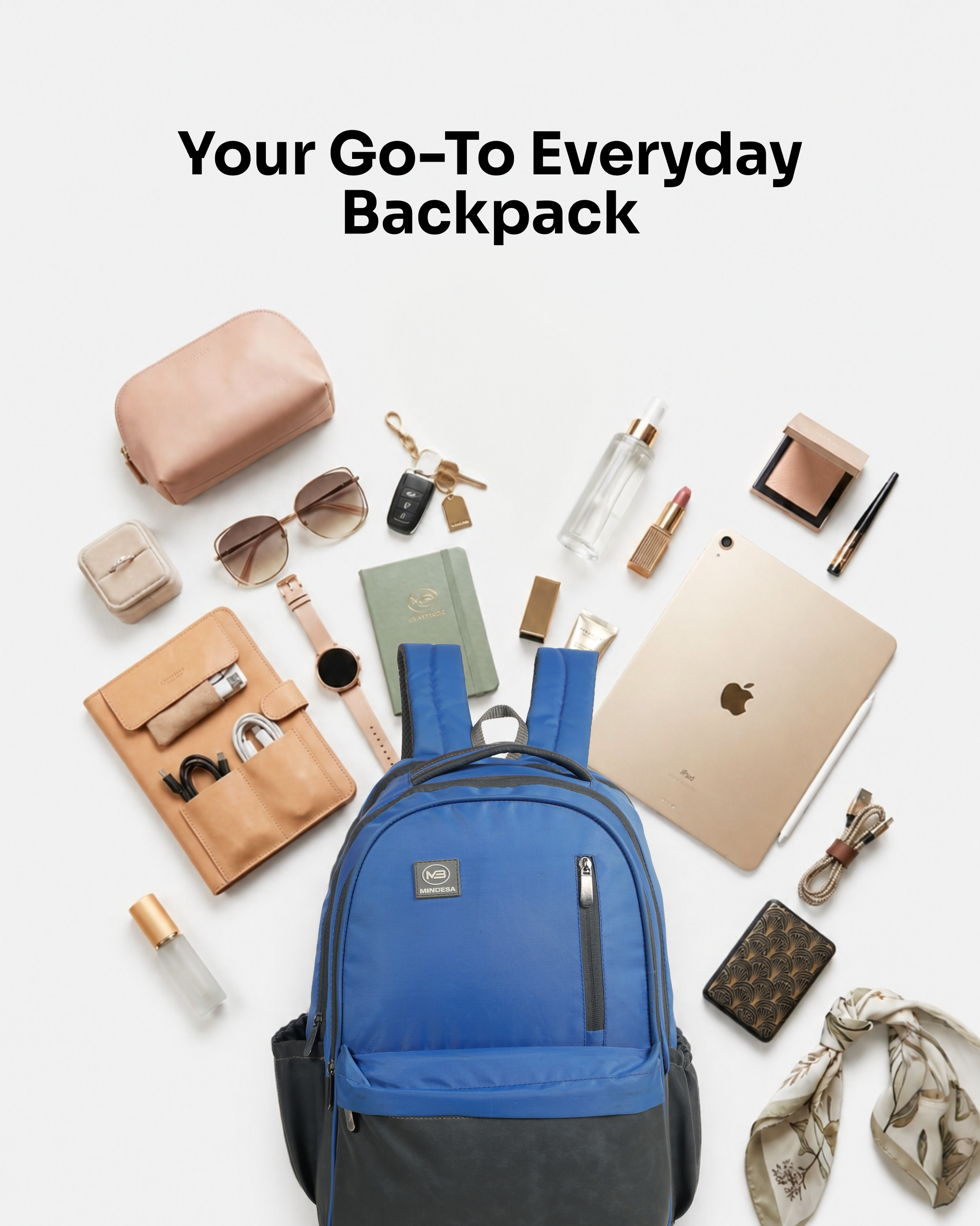 MINDESA BRIGHT | Laptop Backpack for Women | 45 Litre I Teal