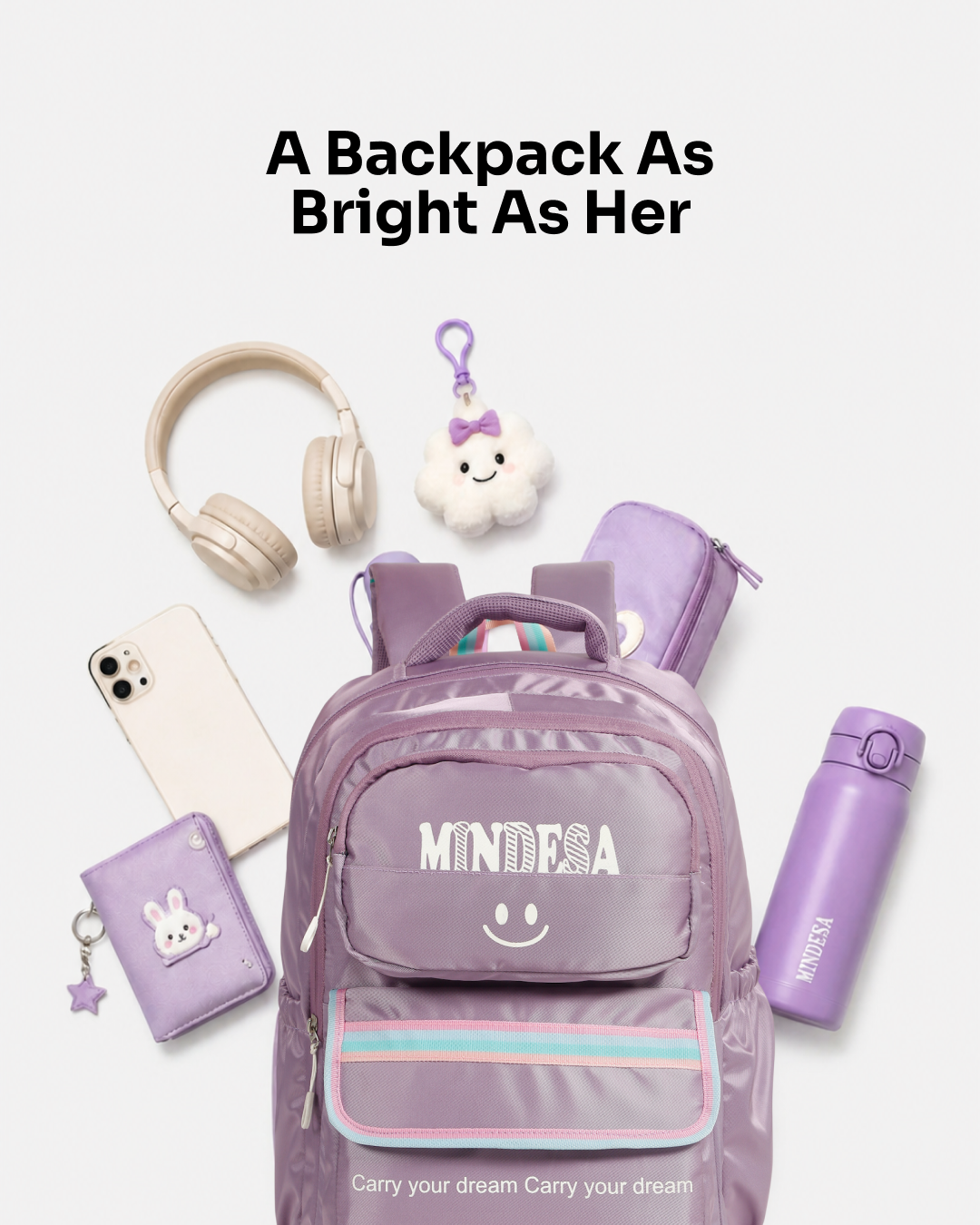 MINDESA SMILE | 40 Litre | Girls & Women | Water Resistant